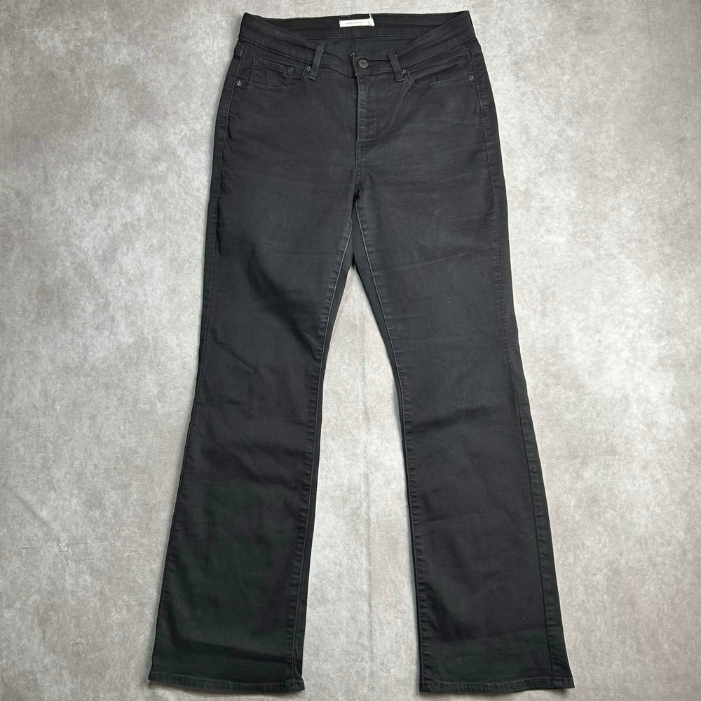 Levis Classic Bootcut Black Jeans Mid Rise Stretch Water Less Denim 31x32